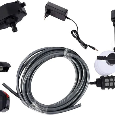 Battery Pressure Washer, Portable Cordless Battery, High Pressure Washer, Water Spray Gun, Cleaning Device, 12 V, 130 PSI, Battery Pressure Washer, Water Gun, High Pressure Gun for Irrigation